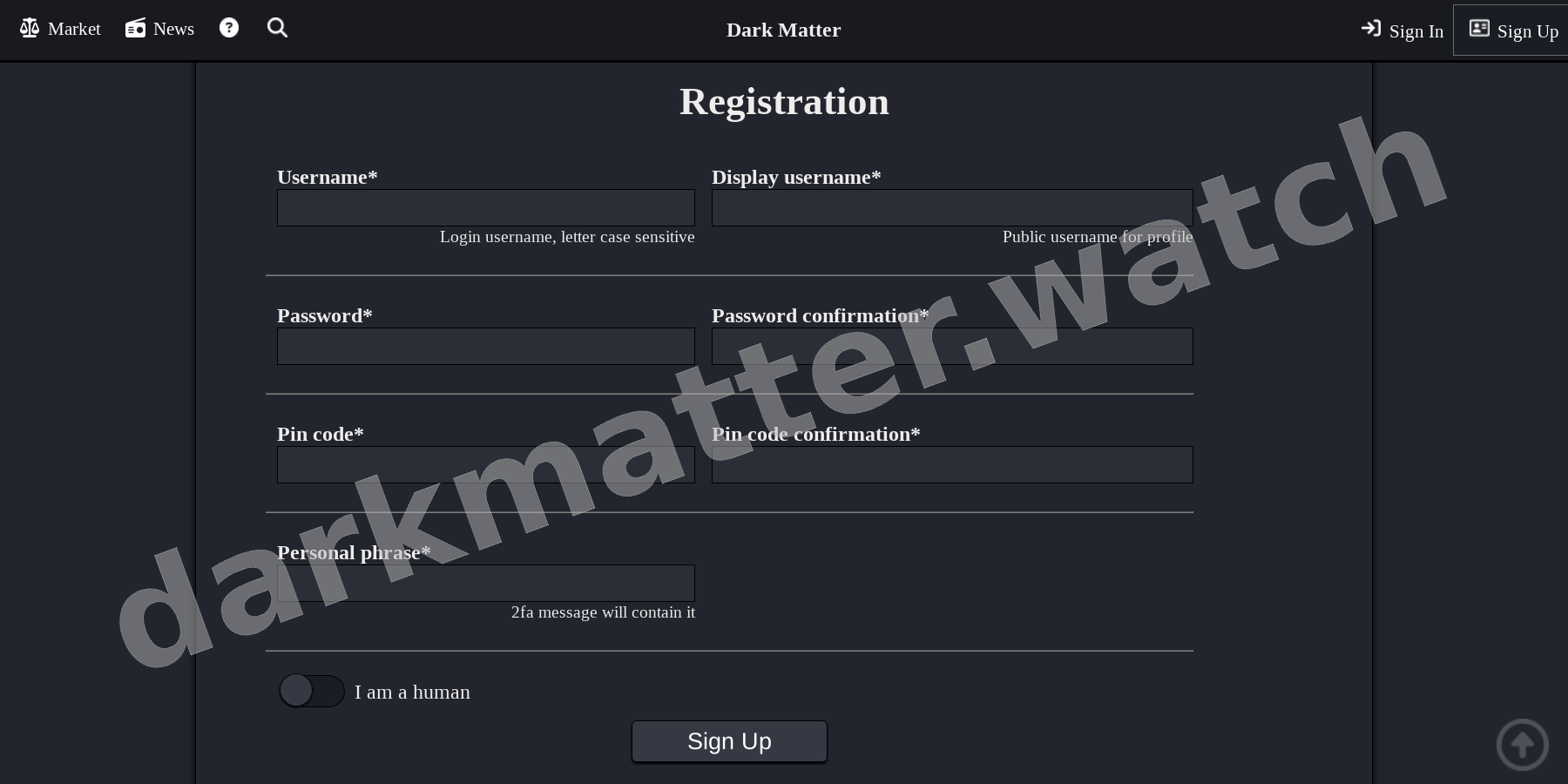 Account Registration Page